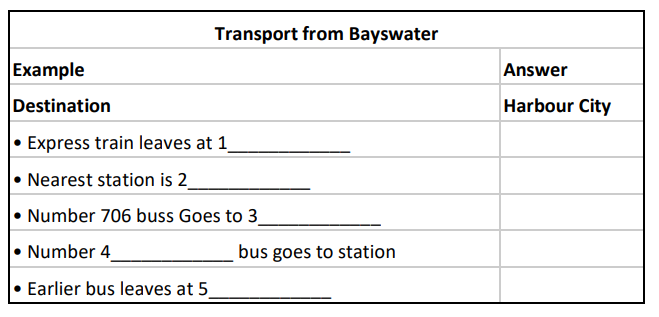 Transport from Bayswater
