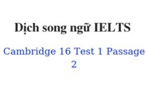 (Update 2023) Dịch song ngữ IELTS Cambridge 16 Test 1 Passage 2 Free