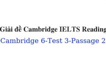 (Update 2022) Giải đề Cambridge IELTS 6 Reading – Test 3 – Passage 2 Free