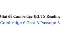(Update 2022) Giải đề Cambridge IELTS 6 Reading – Test 3 – Passage 3 Free