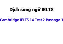 (Update 2024) Dịch song ngữ IELTS Cambridge 14 Test 2 Passage 3 Free