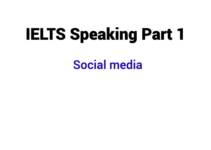 (2024) IELTS Speaking Part 1 Topic Social Media