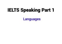 (2023) IELTS Speaking Part 1 Topic Languages