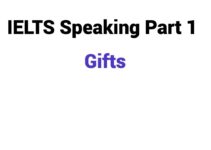 (2024) IELTS Speaking Part 1 Topic Gifts
